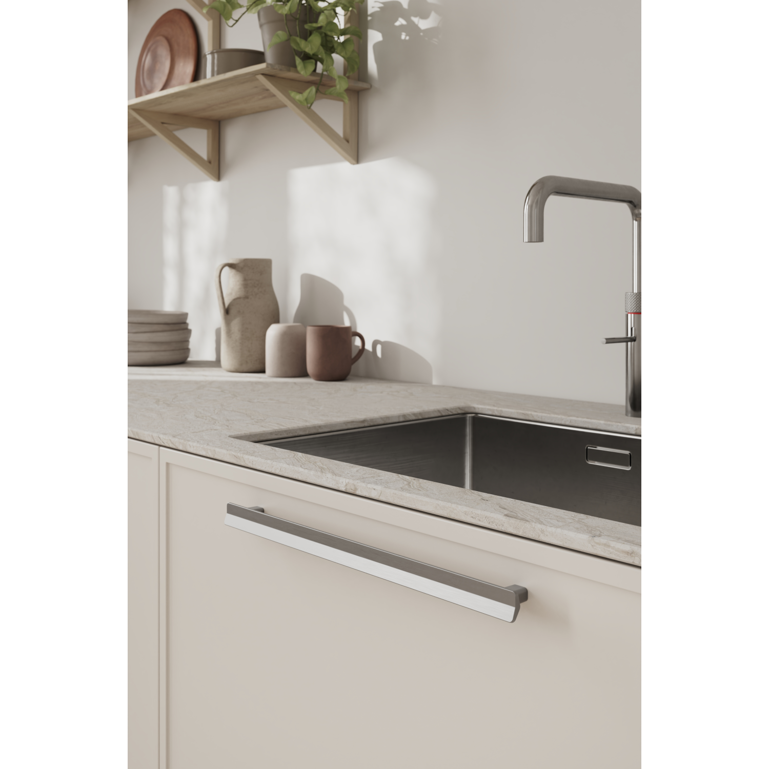 Greep VIS-A-VIS BA320 L355 Zamak RVS-look